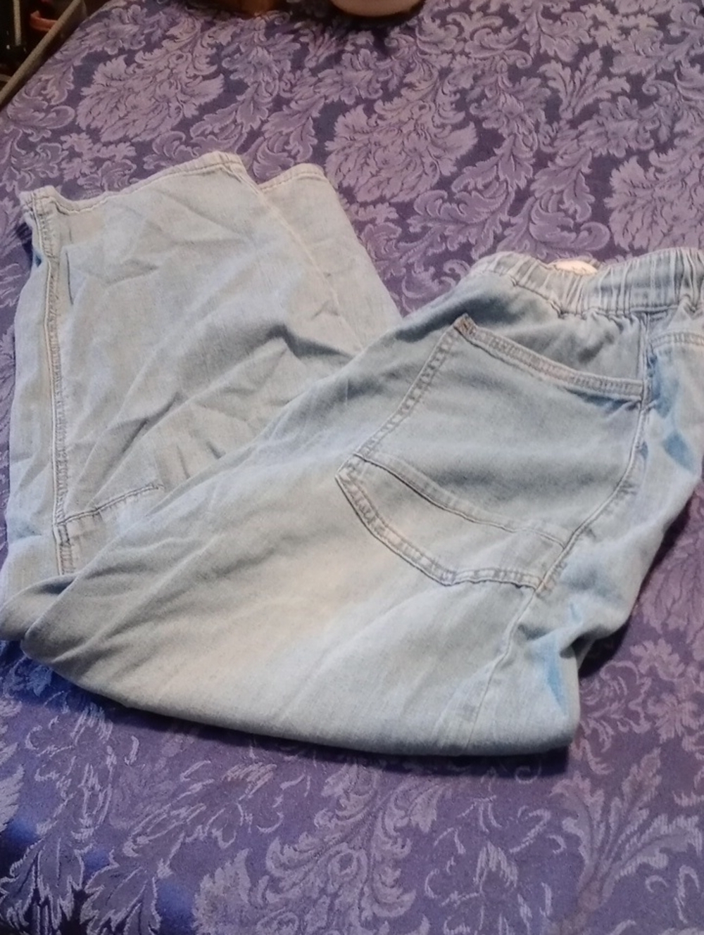 SO Light Blue Relaxed Fit Elastic-Waist Jeans